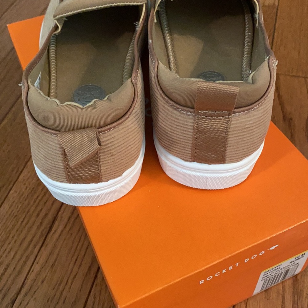 Rocket Dog Natural Flaxville Corduroy Savvy Slip-On Sneaker/Size 9 - Picture 3 of 6